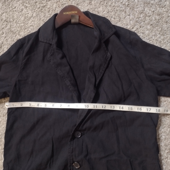 North of West Women's Jacket Small Black Button Up Collar Minimalist Lagenlook O - Picture 3 of 4